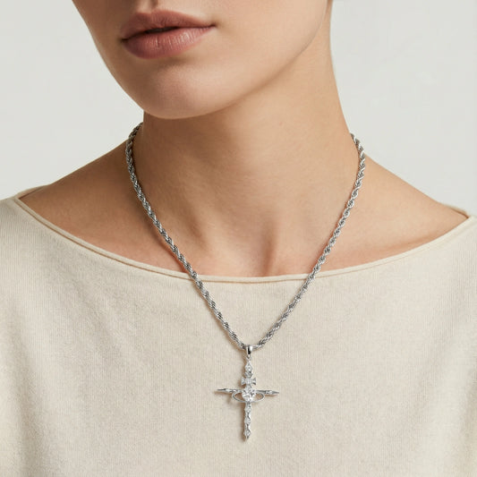 Divine Cross Statement Necklace  