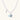 Pearl necklace with playful blue dog pendant accented with sparkly crystals on cream background.