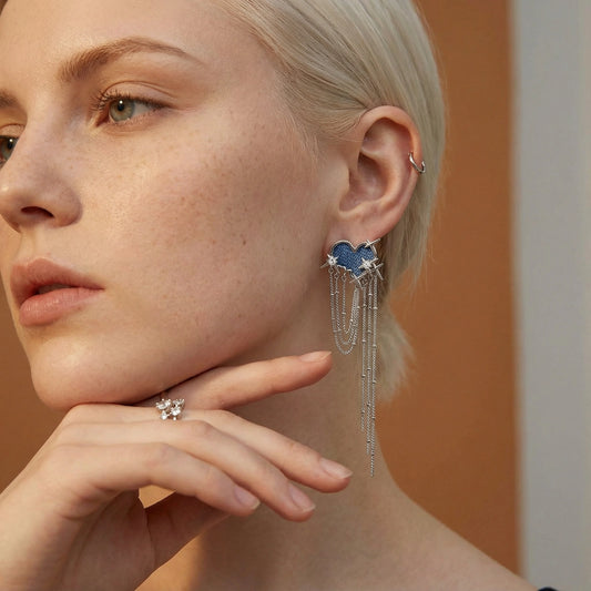 Starfall Heart Earrings  