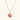 Heart-shaped pendant with pink enamel, rose design, freshwater pearl flower, and gold scalloped frame on delicate chain