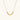 Delicate gold-plated necklace with graduated spherical beads forming gentle smile curve on beige background