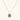 Gold-plated pendant necklace with green enamel background and oval olive cubic zirconia center stone with crystal accents.