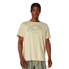 Men’s Short Sleeve T-Shirt Asics Fujitrail Logo Beige