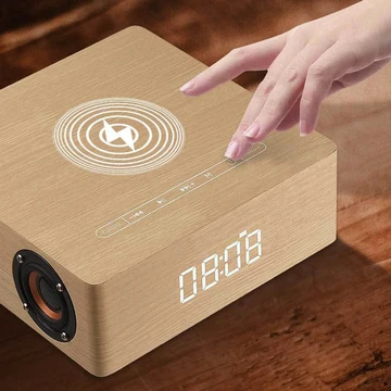 Wireless Charging Wood Surround Speaker  