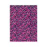 Velveteen Microfiber Blanket — Pink & Navy Abstract Pattern Cozy Throw  