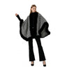 Tweed Shawl Scarf Cape Coat Women  
