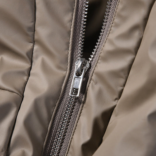 High-grade Solid Color Turtleneck Cotton-padded Coat Fashion Brand Men's Clothing Coat  