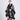 Imitation Rex Rabbit Fur Collar Cape And Shawl Loose Jacquard Knitted Cardigan Cape Coat  