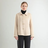 Autumn And Winter New Polo Collar Solid Color Coat For Women  