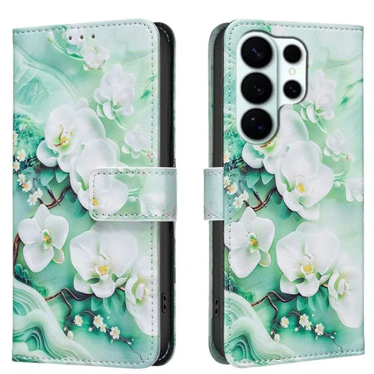 BF42 Color Painting Leather Phone Case, For Samsung Galaxy S26 Ultra 5G, For Samsung Galaxy S26 5G  For Samsung Galaxy S26 Ultra 5G / Pink Flower