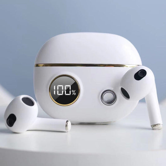 Binaural Sports Mini Cute Semi-in-ear Digital Display Headphones  