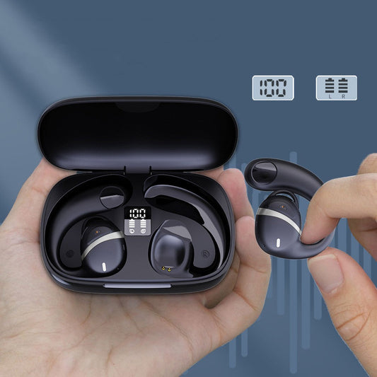 Bone Conduction True Wireless Ear Clip Ear Ultra-long Life Battery Headset  