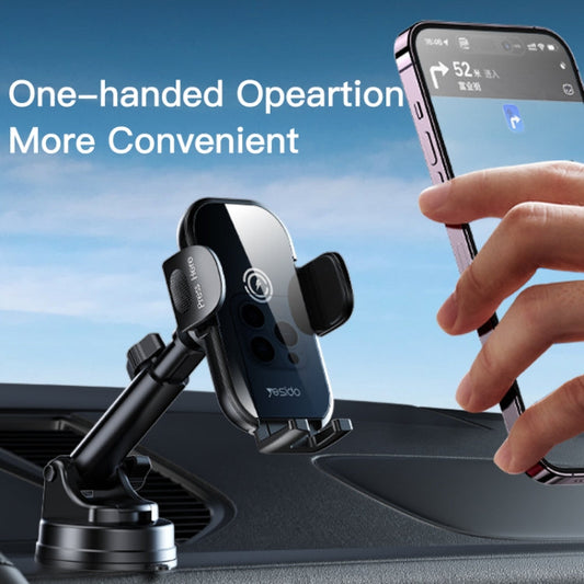 Yesido C197 15W 2 in 1 Suction Cup Type Wireless Charging Car Holder Set, C197  