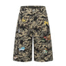 Camouflage straight leg five inch shorts  