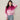 Chic Pink Gradient Long Sleeve Knit Cardigan Coat for Women, Autumn Winter Stylish Short Woolly Top  
