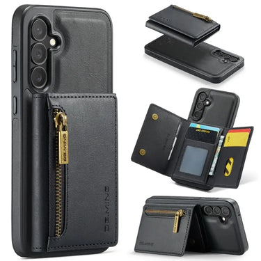 DG.MING M5 Series Zip RFID Multi Card Detachable Leather Phone Case, For Samsung Galaxy S23 FE 5G, For Samsung Galaxy S23 Ultra, For Samsung Galaxy S23+, For Samsung Galaxy S23  