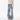 Deep Blue Denim Pants Men's Streetwear Style Flared Knife Cut Trousers  