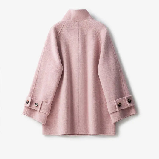Double-sided Cashmere Women's Mid-length Waist Slimming Woolen Coat  