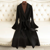 Double-sided Water Ripple Woolen Coat  