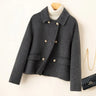 Double-sided Women's Short Small-sized High-grade Wool Overcoat  