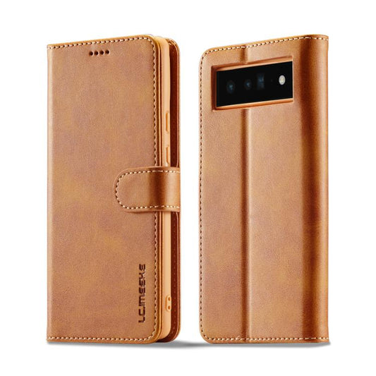 LC.IMEEKE Calf Texture Flip Leather Phone Case, For Google Pixel 6a  