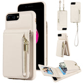 Crossbody Lanyard Zipper Wallet Leather Phone Case, For iPhone 7 Plus / 8 Plus  