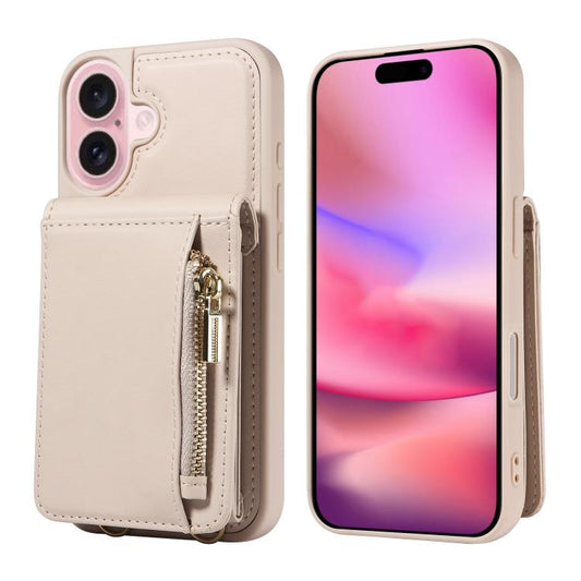 Crossbody Lanyard Zipper Wallet Leather Phone Case, For iPhone 17 Pro Max, For iPhone 17 Pro, For iPhone 17, For iPhone Air  