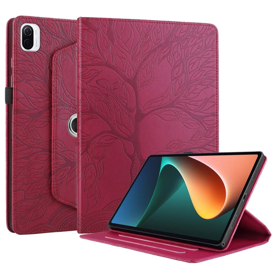 Tree Life Embossed Rotation Leather Tablet Case, For Xiaomi Pad 5 / 5 Pro  