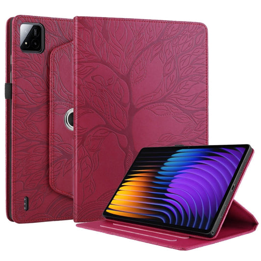 Tree Life Embossed Rotation Leather Tablet Case, For Xiaomi Pad 7 / 7 Pro, For Xiaomi Redmi Pad SE 8.7 4G, For Xiaomi Redmi Pad Pro 12.1, For Xiaomi Pad 6S Pro  