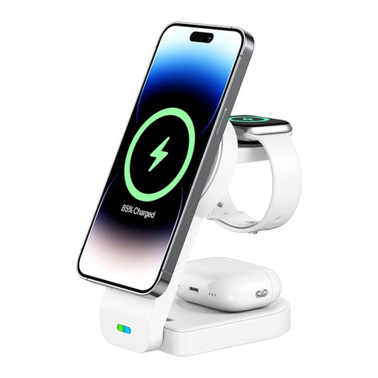 B-23 3 in 1 Foldable Magnetic Wireless Charger Phone Holder, EU Plug, US Plug, UK Plug, AU Plug  