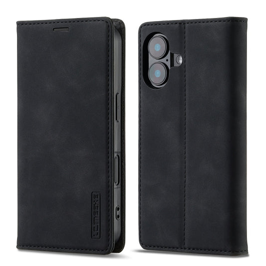LC.IMEEKE Strong Magnetism Microfiber Leather Phone Case, For iPhone 16  