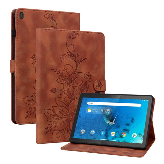 Lily Embossed Leather Tablet Case, For Lenovo Tab M10 X605 /M10 HD X505  