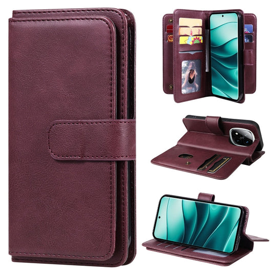 Multi-Function Wallet 10 Card Slots Leather Phone Case, For Redmi Note 14 Pro / 14 Pro+ 5G, For Redmi 14C 4G Global, For Redmi 13 4G Global, For Redmi K70  