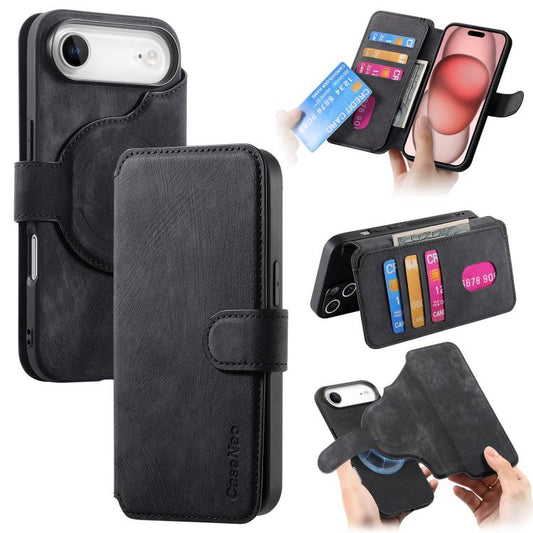CaseNeo MagSafe RFID Anti-theft Retro Leather Phone Case, For iPhone Air, For iPhone 16 Pro Max, For iPhone 16 Pro, For iPhone 16 Plus  