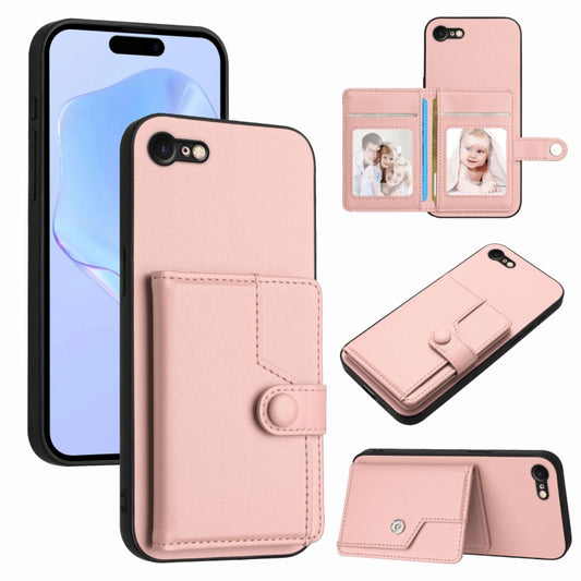 Button Card Bag RFID Anti-theft Phone Case, For iPhone SE 2022 / 2020, For iPhone 13 Pro Max, For iPhone 13 Pro, For iPhone 13  