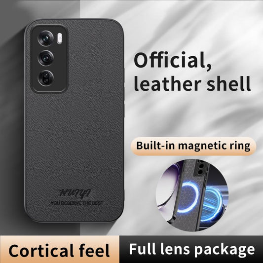 HUIYI Leather Magnetic Phone Case, For OPPO Reno10 / Reno10 Pro Global, For OPPO Find X8 Pro  