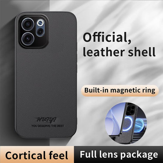 HUIYI Leather Magnetic Phone Case, For OPPO A3x 5G India, For OPPO Reno12 F 5G Global, For OPPO A3 Pro India, For OPPO Reno12 Pro 5G Global  