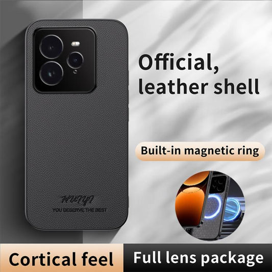 HUIYI Leather Magnetic Phone Case, For Realme GT 7 Pro, For Realme 13 Pro, For Realme GT 6, For Realme C63 / C61 4G