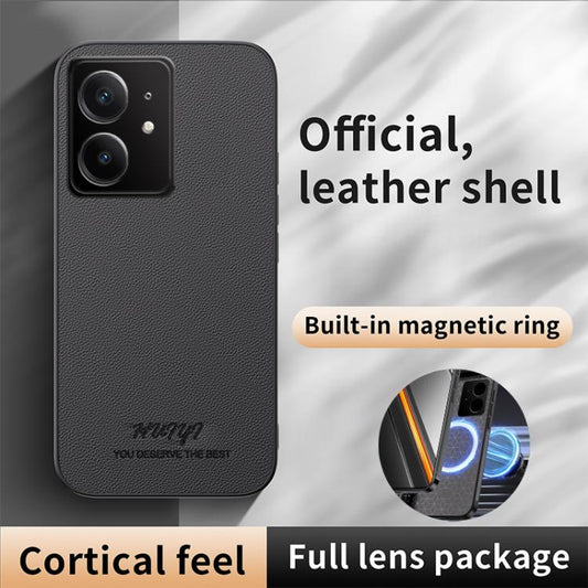 HUIYI Leather Magnetic Phone Case, For Realme Neo7 SE, For Realme 14 Pro+, For Realme 14 Pro, For Realme V60 Pro / 14x India