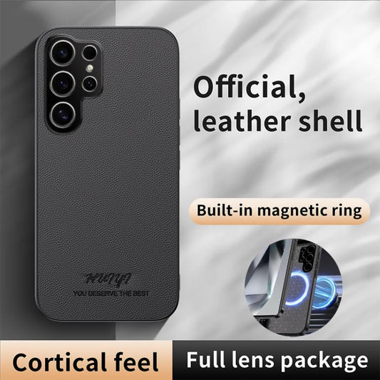 HUIYI Leather Magnetic Phone Case, For Samsung Galaxy S25 Ultra 5G, For Samsung Galaxy S24 FE 5G, For Samsung Galaxy S20 FE  