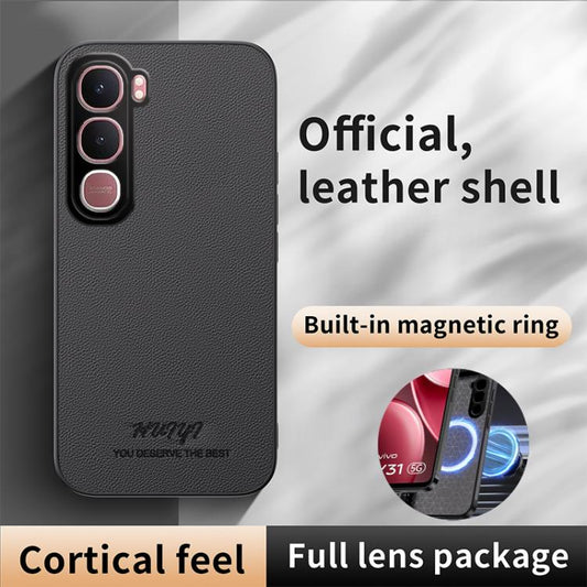 HUIYI Leather Magnetic Phone Case, For vivo Y300 Pro, For vivo S19, For vivo S19 Pro, For vivo Y28 4G  