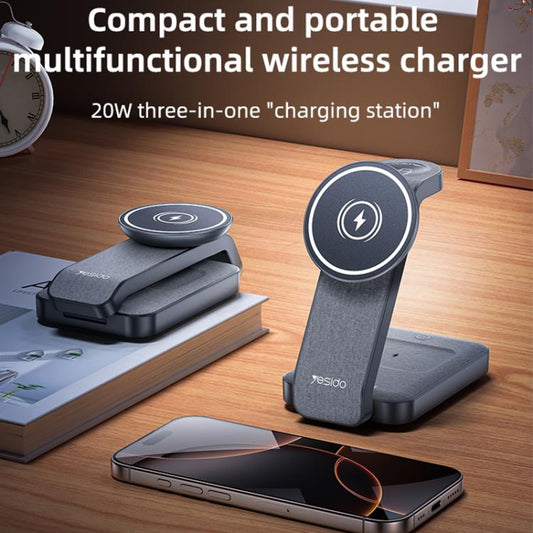 Yesido DS26 4-in-1 Magnetic Wireless Charging Stand with Night Light, DS26  