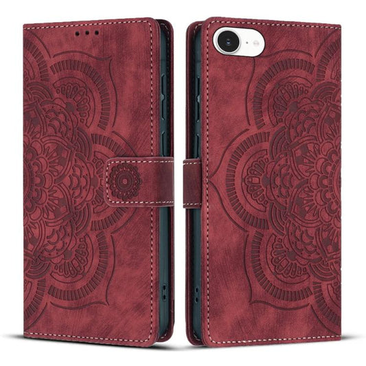 Mandala Embossed Retro Frosted Leather Phone Case, For iPhone 17 Pro Max, For iPhone 17 Pro, For iPhone 17, For iPhone Air  