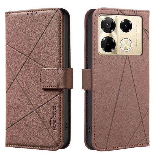 Geometric Pattern RFID Leather Phone Case, For Infinix Note 40 Pro 4G / 40 Pro+ 5G, For Infinix Note 40 4G  