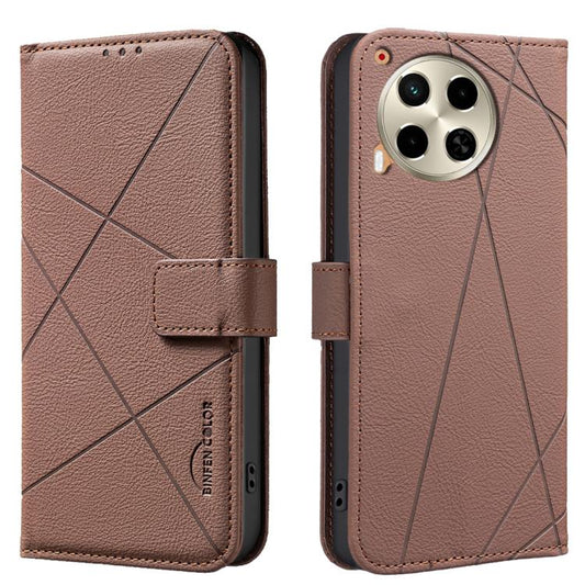 Geometric Pattern RFID Leather Phone Case, For Tecno Camon 30 4G / 30 5G, For Tecno Spark 20 Pro+, For Tecno Spark 20 Pro, For Tecno Spark GO 2024 / 20C / Pop 8  