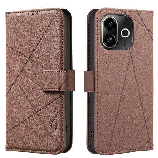 Geometric Pattern RFID Leather Phone Case, For Tecno Pova 6 Neo 5G / Spark 30 5G, For Tecno Spark 30 Pro 4G, For Tecno Spark 30 4G, For Tecno Pova 6 / Pova 6 Pro 5G  