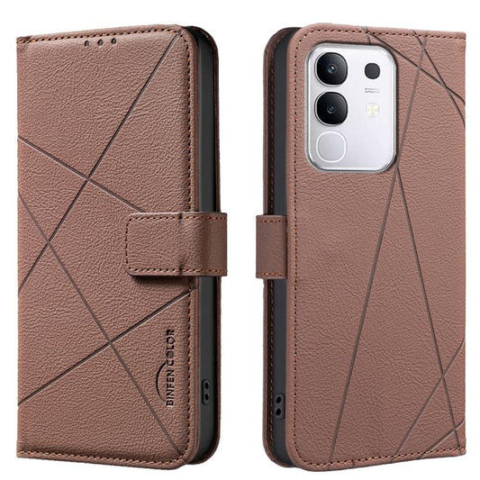 Geometric Pattern RFID Leather Phone Case, For vivo Y29 4G, For vivo Y38 5G / Y200i 5G, For vivo Y03 4G Global, For vivo Y78 5G / Y36  
