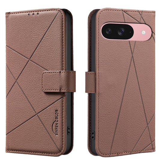 Geometric Pattern RFID Leather Phone Case, For Google Pixel 9 / 9 Pro, For Google Pixel 8a, For Google Pixel 8 Pro, For Google Pixel 8  