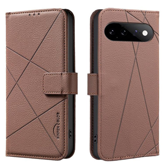 Geometric Pattern RFID Leather Phone Case, For Google Pixel 11 / 11 Pro, For Google Pixel 10a, For Google Pixel 9a, For Google Pixel 9 Pro XL  