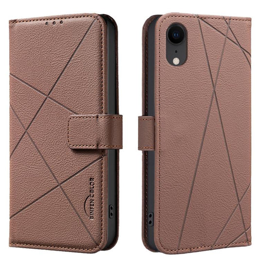 Geometric Pattern RFID Leather Phone Case, For iPhone XR, For iPhone XS Max, For iPhone 6 Plus / 7 Plus / 8 Plus  